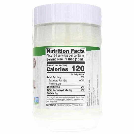 Organic Virgin Coconut Oil, NOW